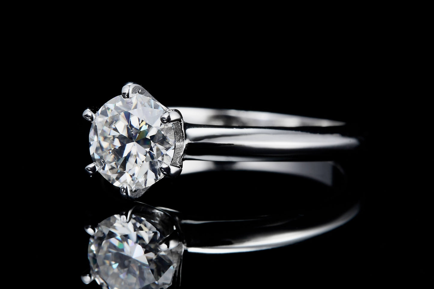 1 CT. round Moissanite Ring IMG 2