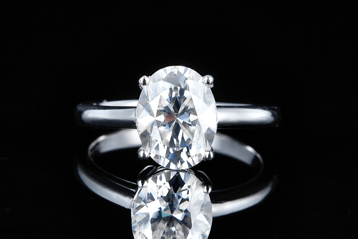 2 CT. Oval Moissanite Ring IMG 1