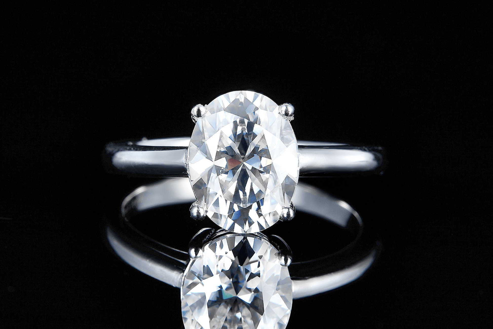 2 CT. Oval Moissanite Ring IMG 1