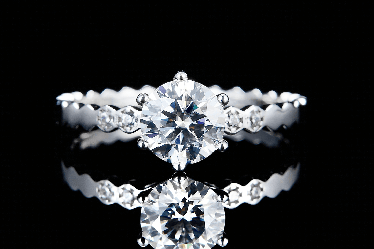 1 CT. round Moissanite Ring IMG 1