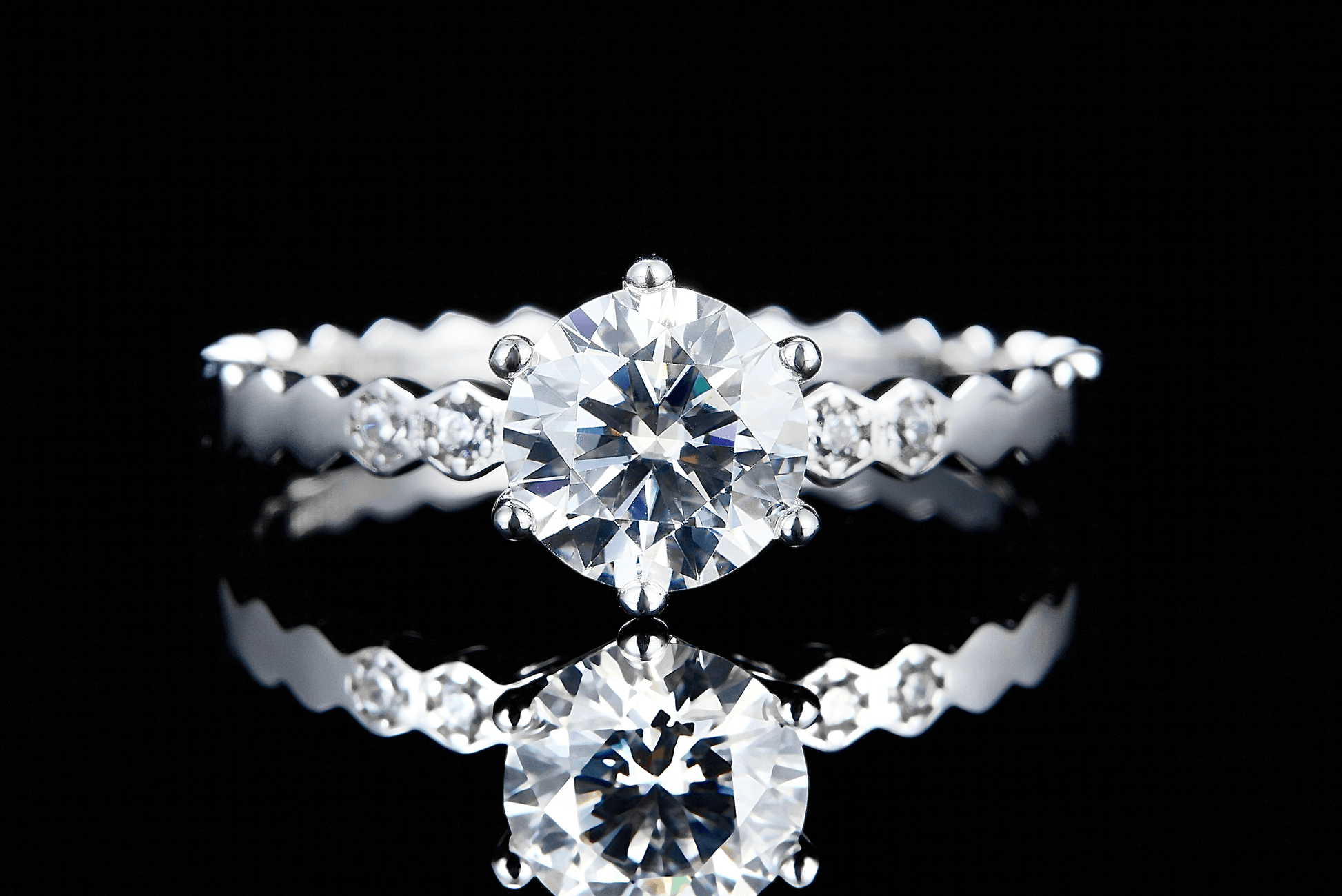 1 CT. round Moissanite Ring IMG 1