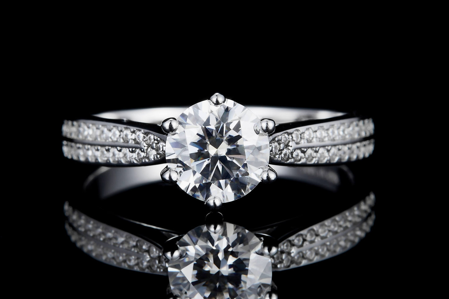 1 CT. round Moissanite Ring IMG 1