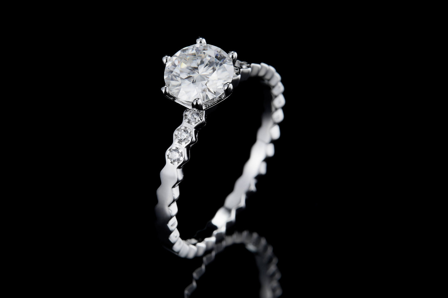 1 CT. round Moissanite Ring IMG 3