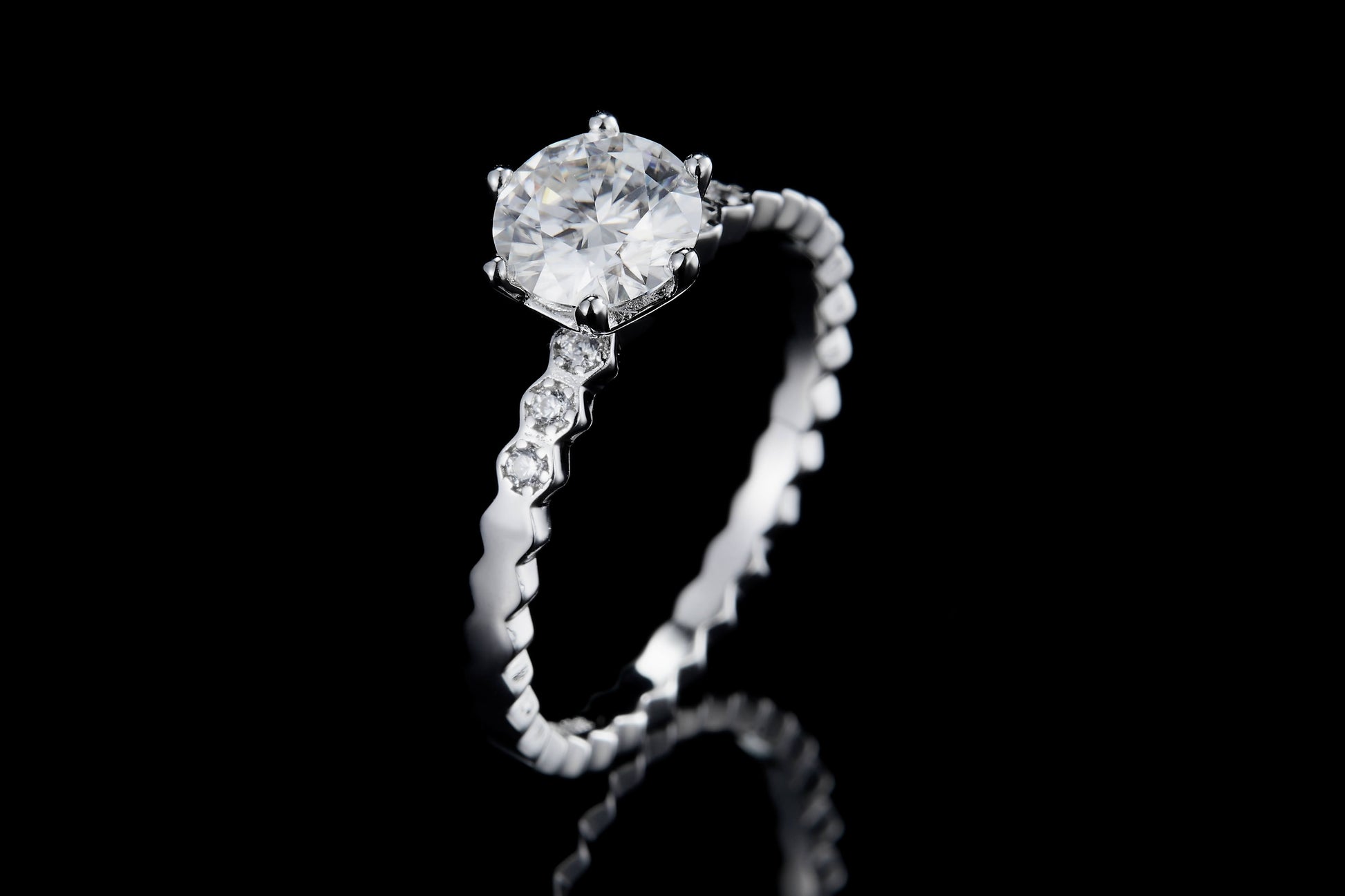 1 CT. round Moissanite Ring IMG 3