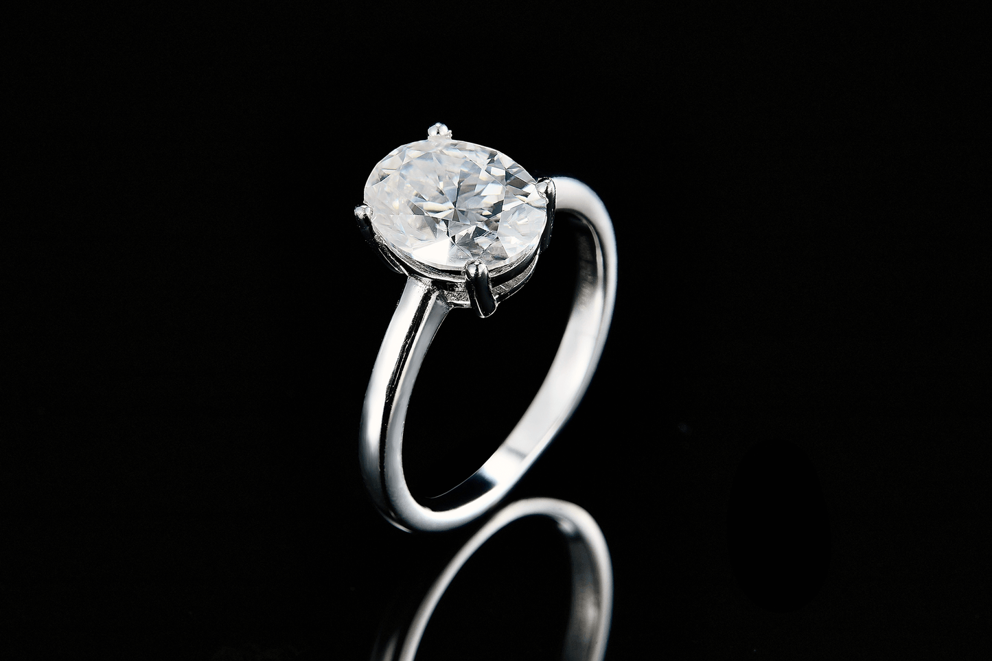 2 CT. Oval Moissanite Ring IMG 3