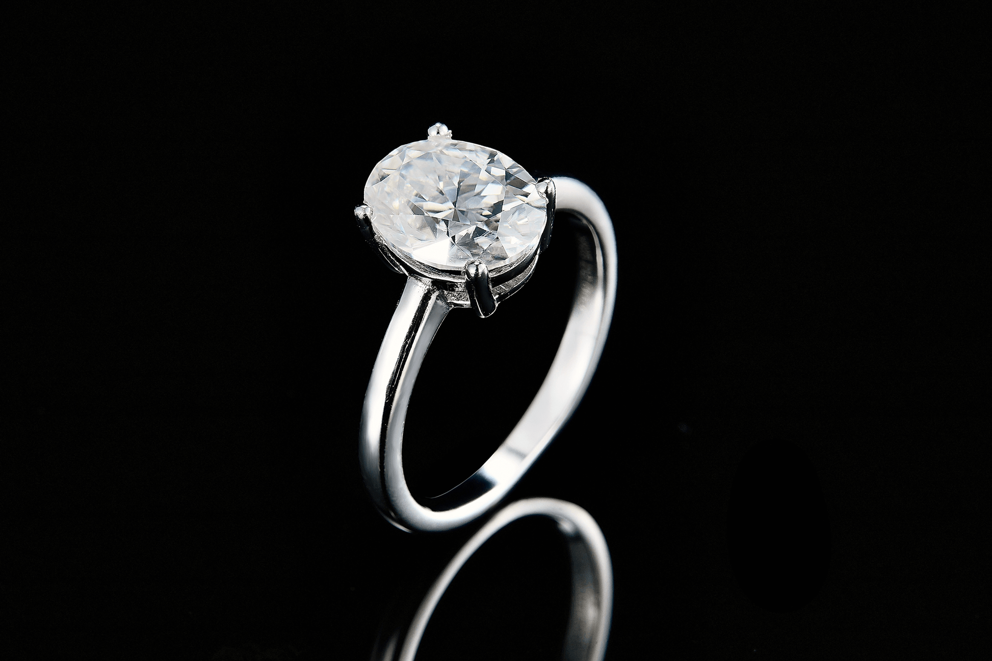 2 CT. Oval Moissanite Ring IMG 3
