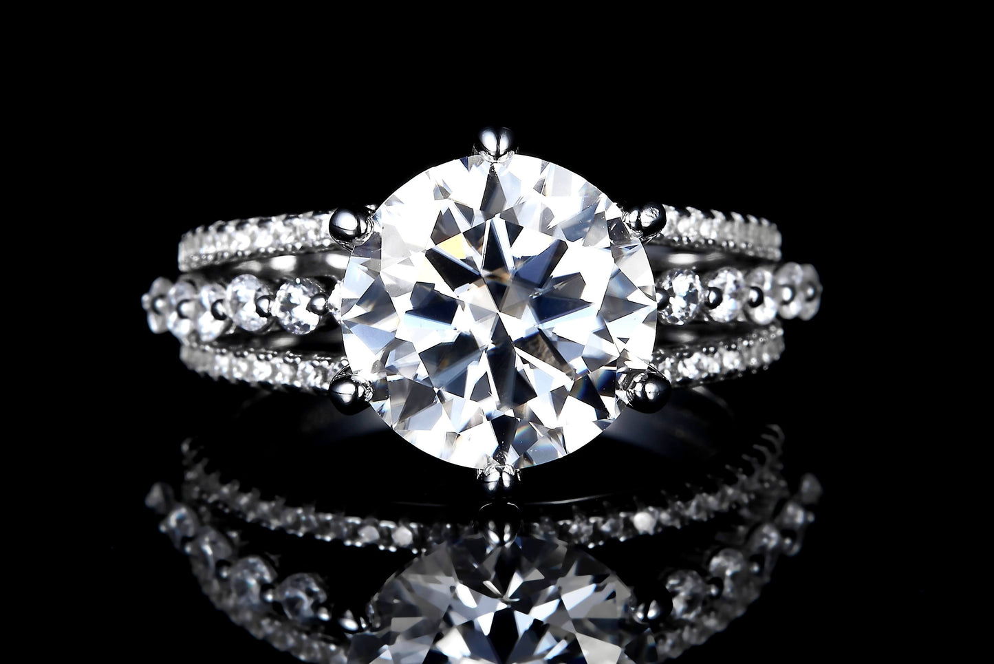 5 CT. round Moissanite Ring Real shot IMG 1