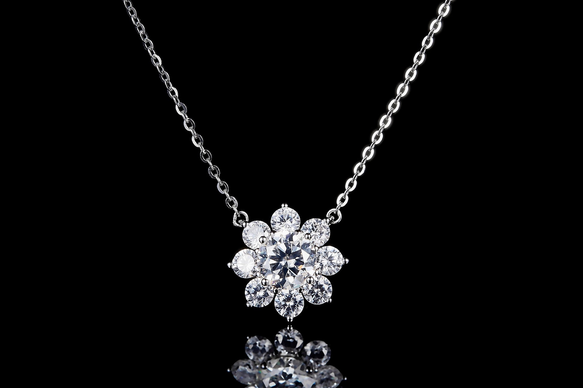 1 CT. round Moissanite Necklace Real shot IMG 1