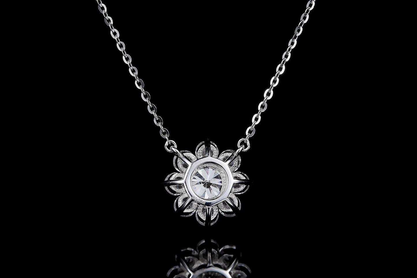 1 CT. round Moissanite Necklace Real shot IMG 2