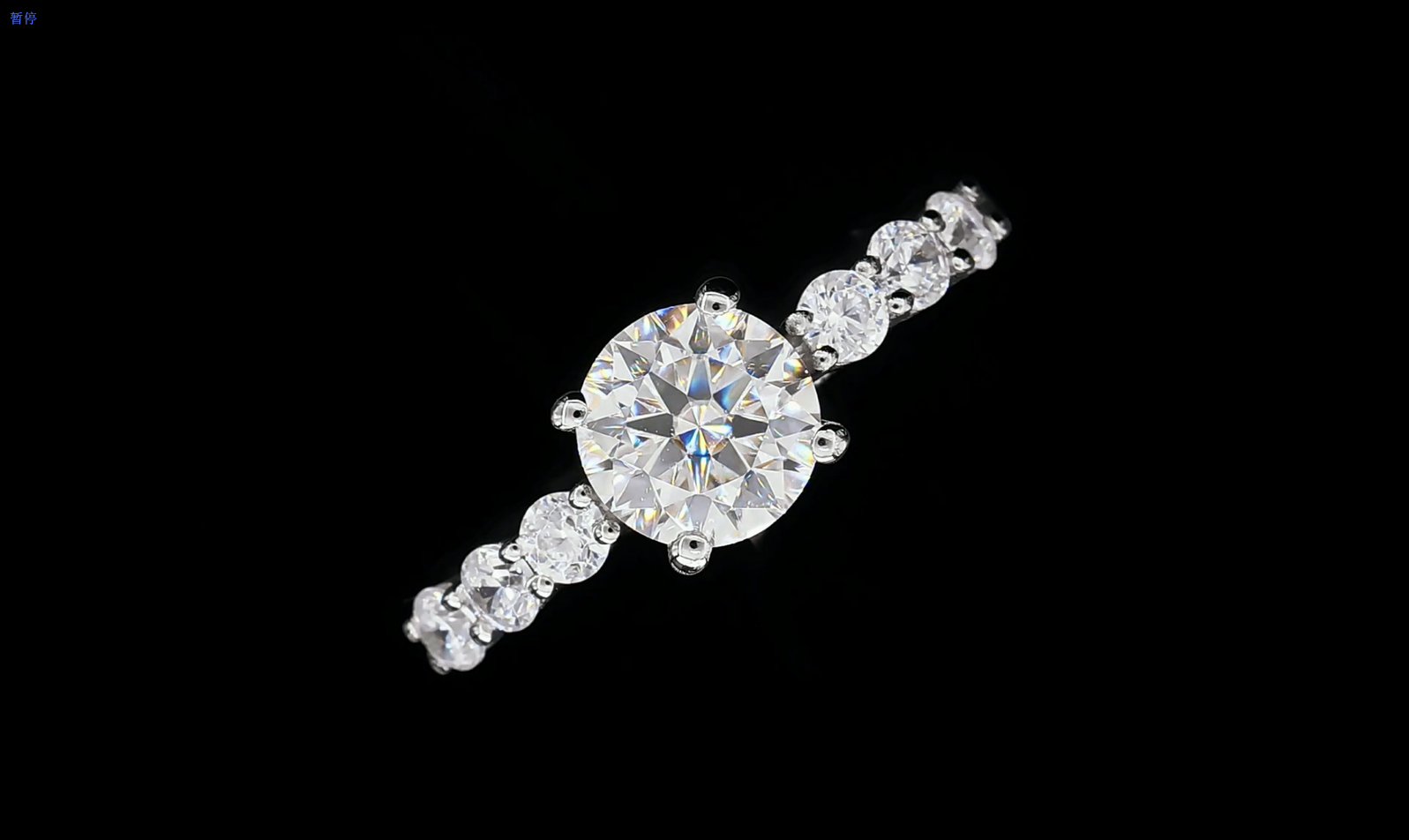 1 CT. round Moissanite Ring Real shot video 1