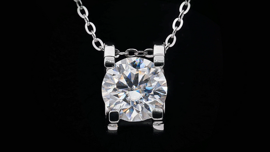 3 CT. round Moissanite Necklace Real shot video 1