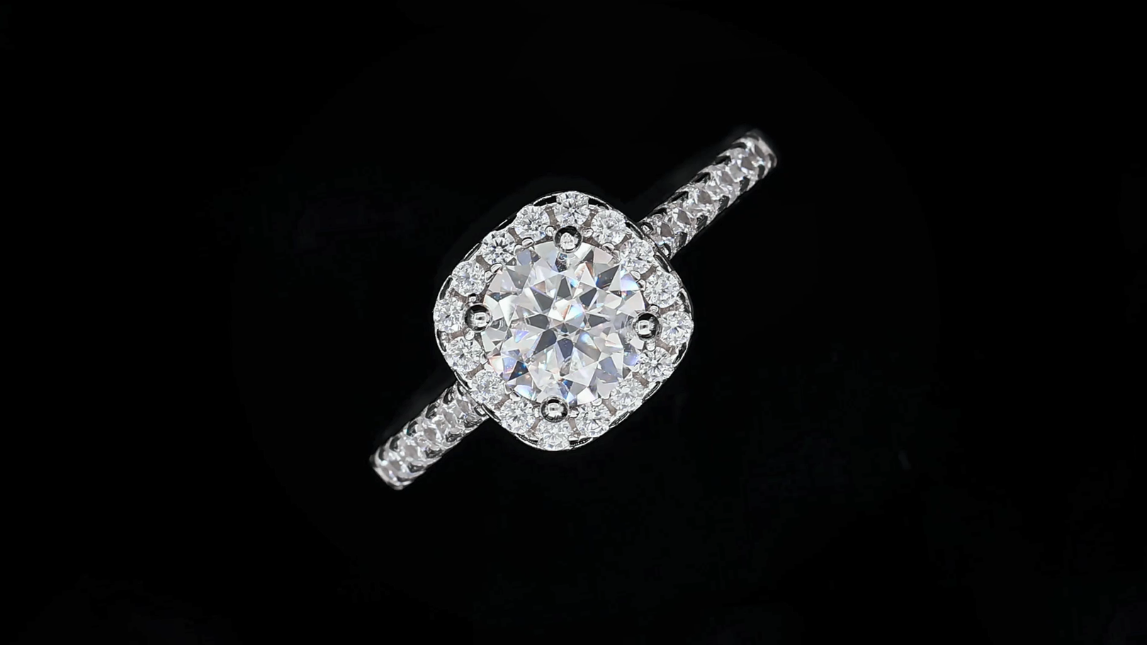 1 CT. round Moissanite Ring video 1