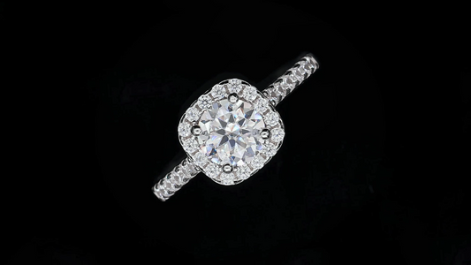 1 CT. round Moissanite Ring video 1