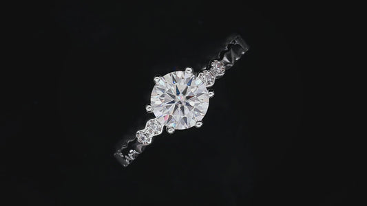 1 CT. round Moissanite Ring video 1