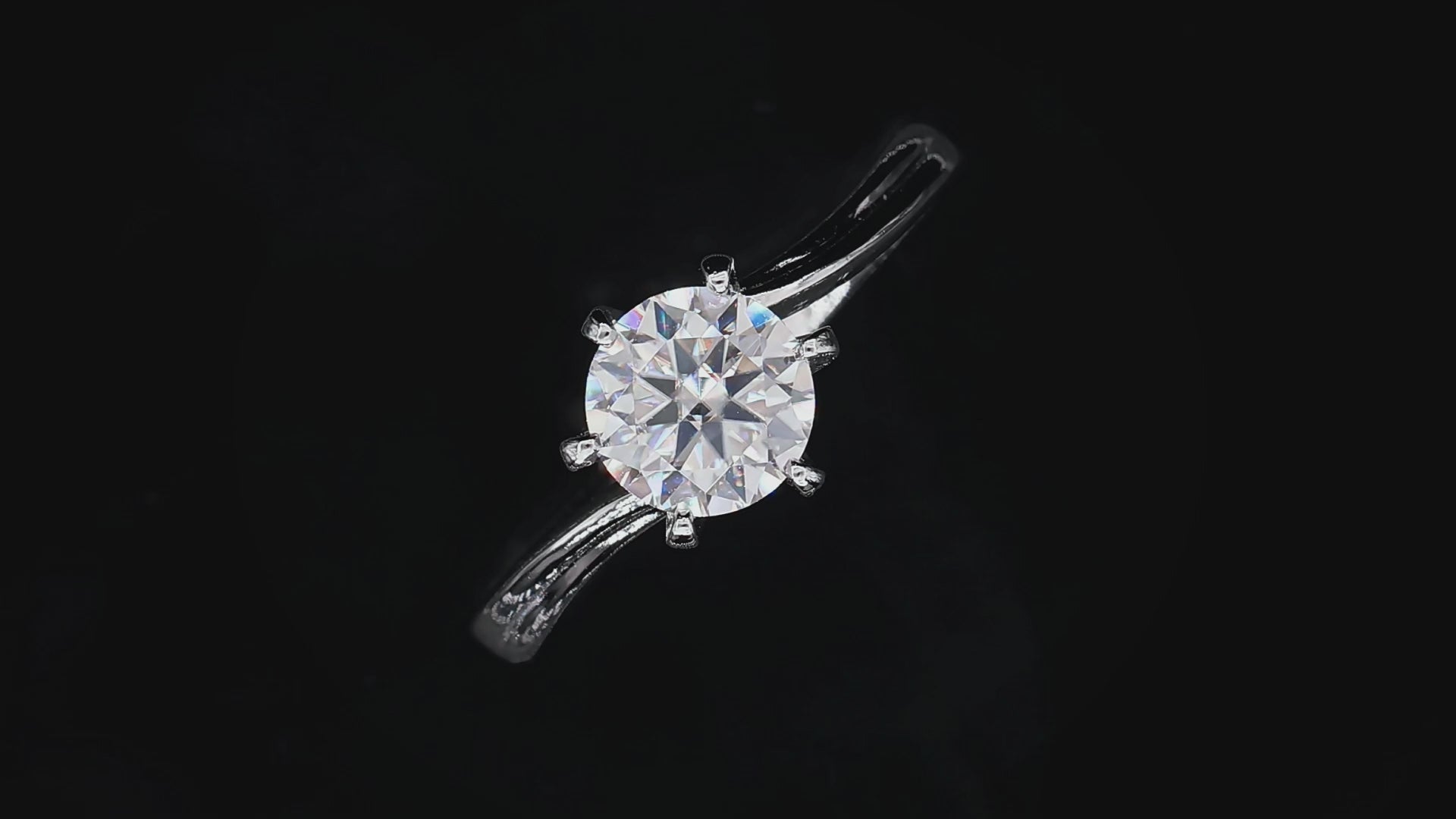 1 CT. round Moissanite Ring video 1