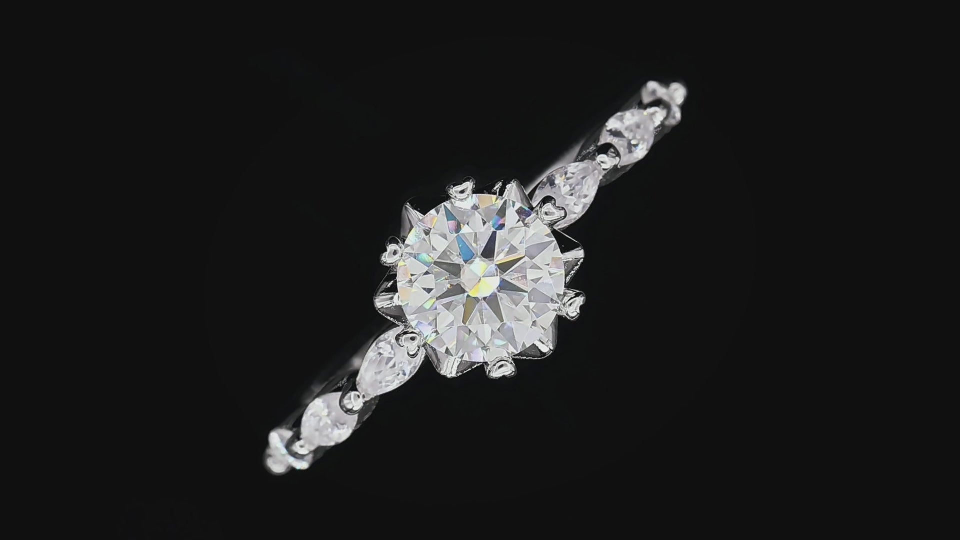 1 CT. round Moissanite Ring Real shot video 1