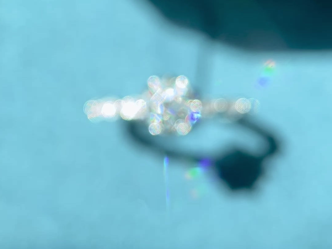 1 CT. round Moissanite Ring Real shot Video2