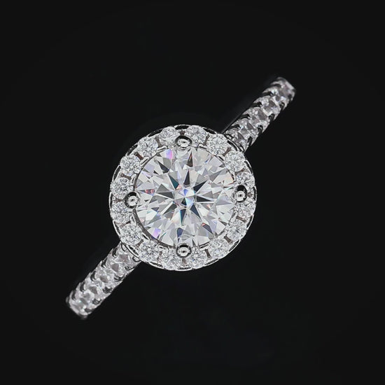 1 CT. round Moissanite Ring video 1