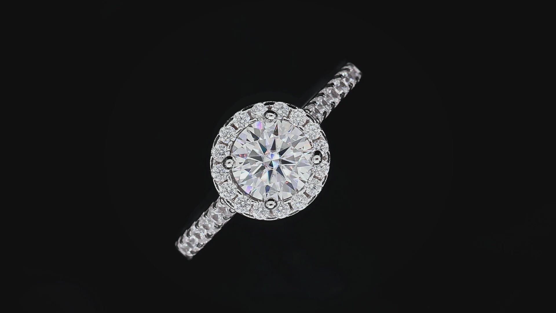 1 CT. round Moissanite Ring video 1