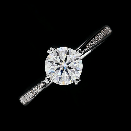 1 CT. round Moissanite Ring Real shot video 1