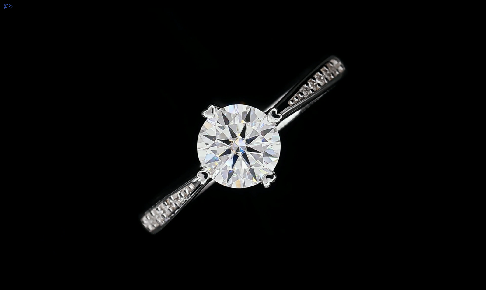 1 CT. round Moissanite Ring Real shot video 1