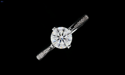 1 CT. round Moissanite Ring Real shot video 1