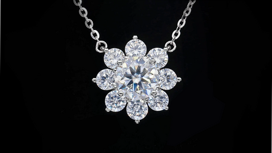 1 CT. round Moissanite Necklace Real shot video 1
