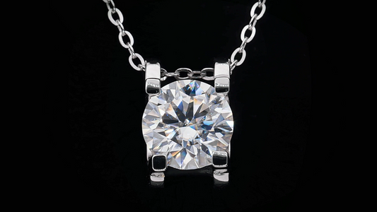 3 CT. round Moissanite Necklace Real shot video 1 