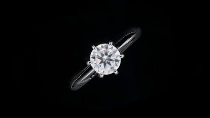 1 CT. round Moissanite Ring video 1