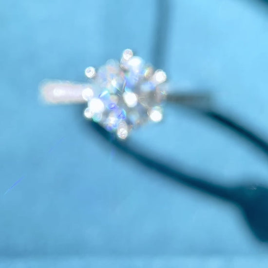 2 CT. round Moissanite Ring Real shot video 2