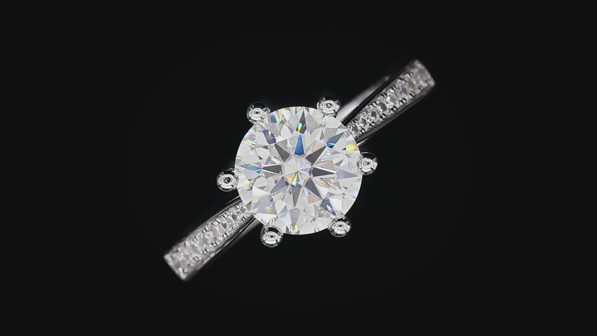 2 CT. round Moissanite Ring Real shot video 1