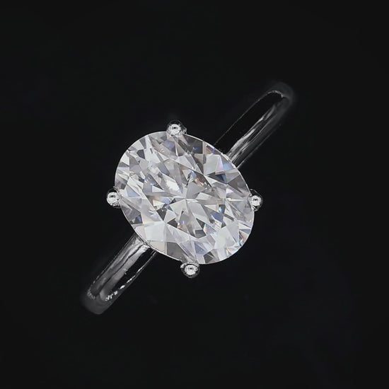 2 CT. Oval Moissanite Ring video 1