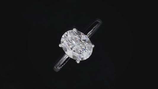 2 CT. Oval Moissanite Ring video 1