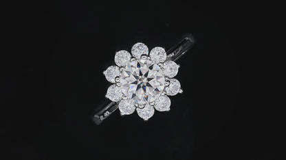 1 CT. round Moissanite Ring video 1