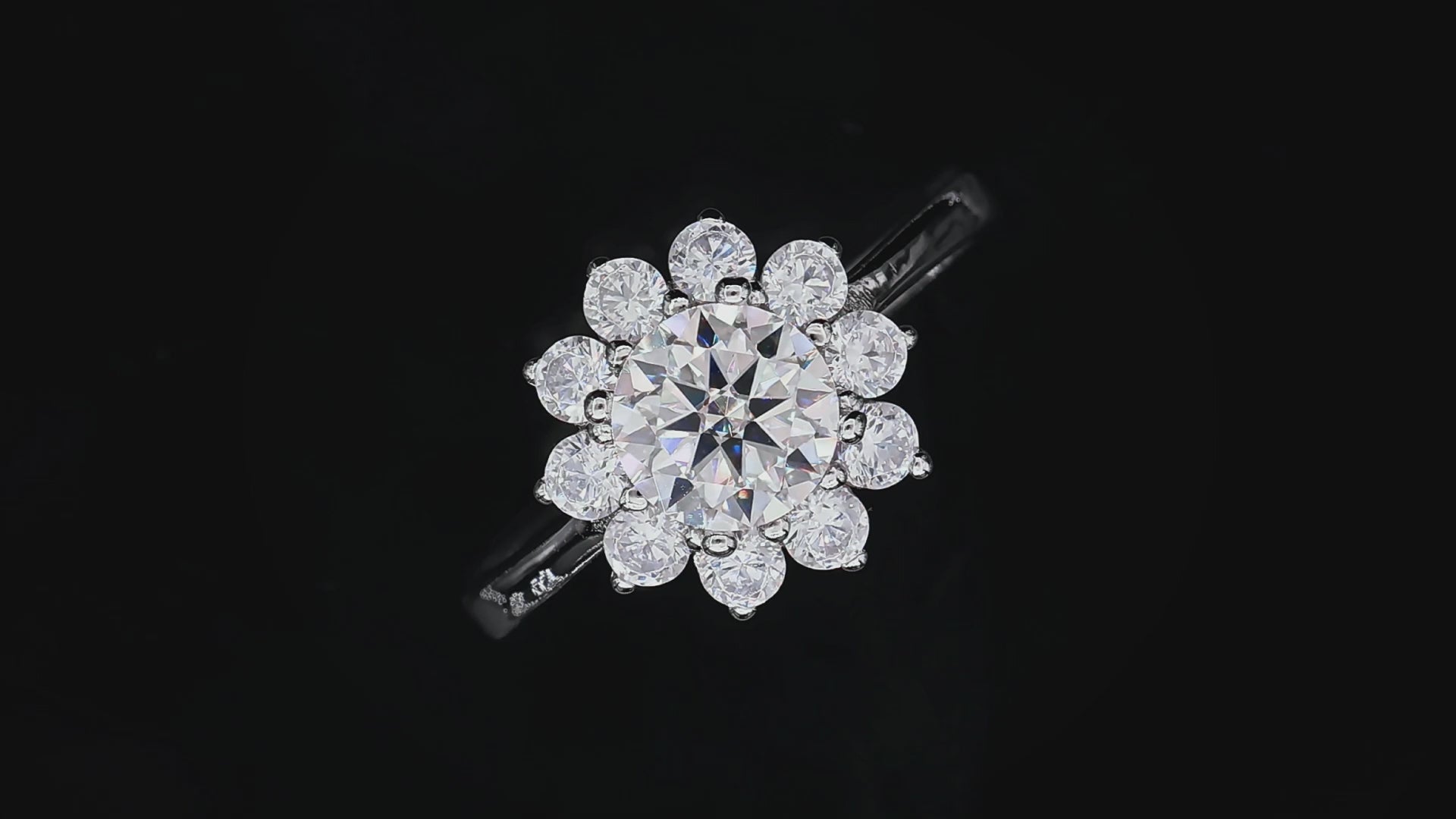 1 CT. round Moissanite Ring video 1