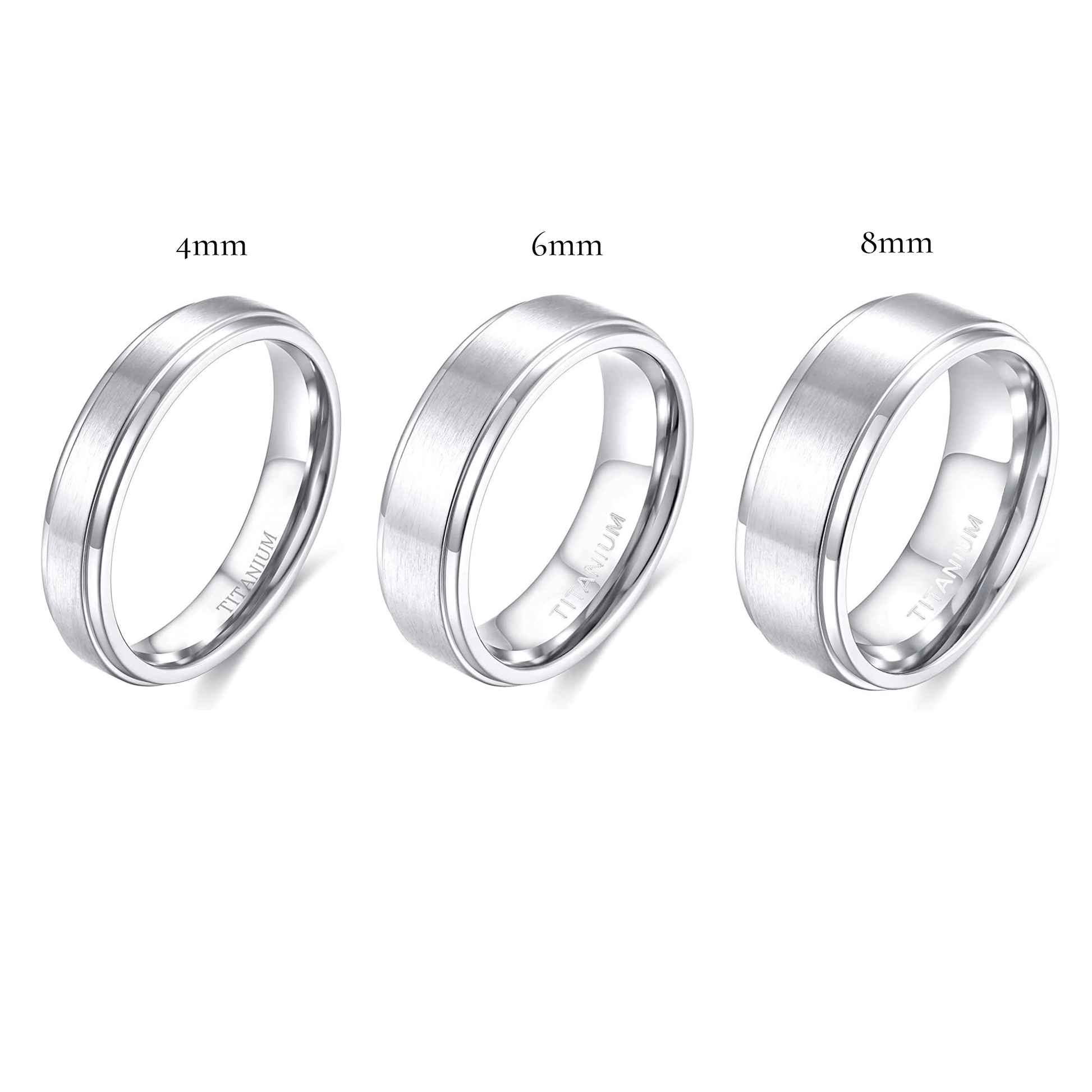 Titanium ring width